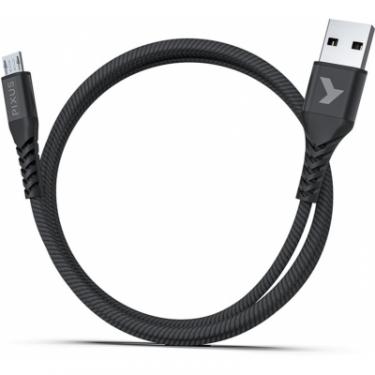 Дата кабель Pixus USB 2.0 AM to Micro 5P 1.0m Flex Black Фото 1