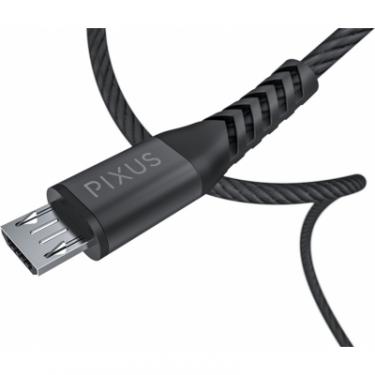 Дата кабель Pixus USB 2.0 AM to Micro 5P 1.0m Flex Black Фото 4