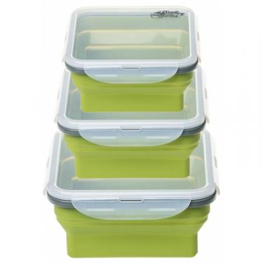 Набор туристической посуды Tramp из 3х контейнеров силиконовых 400/700/1000ml olive Фото
