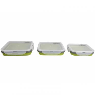 Набор туристической посуды Tramp из 3х контейнеров силиконовых 400/700/1000ml olive Фото 1
