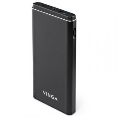 Батарея универсальная Vinga 10000 mAh QC3.0 PD aluminium black Фото
