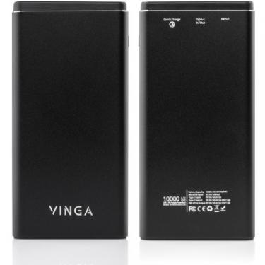 Батарея универсальная Vinga 10000 mAh QC3.0 PD aluminium black Фото 4