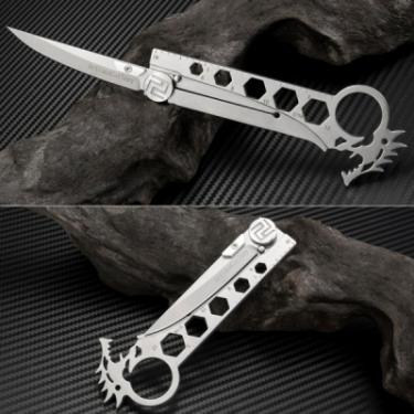 Нож Artisan Dragon Grey AUS-8, Steel Handle Фото 1
