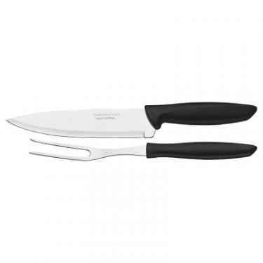 Набор ножей Tramontina Plenus 2 предмета (нож 178мм + вилка) Black Фото 1