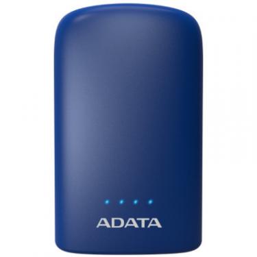 Батарея универсальная ADATA P10050V Dark Blue (10050mAh, 2*5V*2,4A max, cable Фото