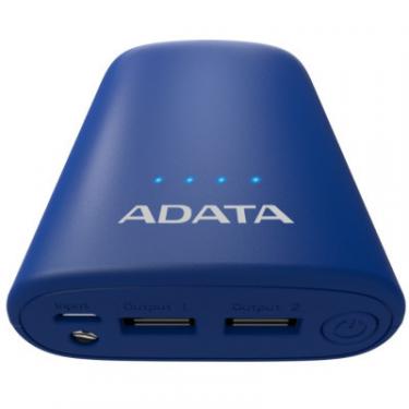 Батарея универсальная ADATA P10050V Dark Blue (10050mAh, 2*5V*2,4A max, cable Фото 3