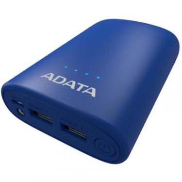 Батарея универсальная ADATA P10050V Dark Blue (10050mAh, 2*5V*2,4A max, cable Фото 4
