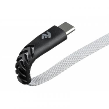 Дата кабель 2E USB 2.0 AM to Type-C 1.0m Flat fabric urban, grey Фото 2
