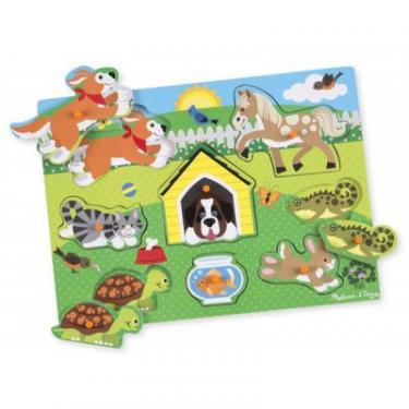 Развивающая игрушка Melissa&Doug Рамка-вкладыш Домашние животные 8 эл Фото 2