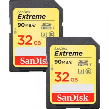 Карта памяти SanDisk 32GB SDHC class 10 V30 UHS-I U3 Extreme 2-pack Фото
