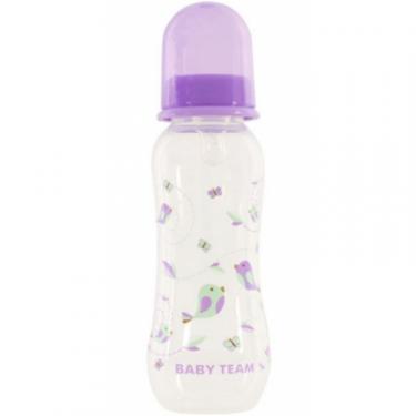 Бутылочка для кормления Baby Team с силиконовой соской, 250 мл фиол Фото