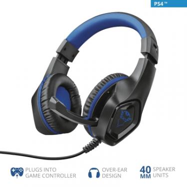 Наушники Trust GXT 404B Rana Gaming Headset for PS4 3.5mm BLUE Фото 10