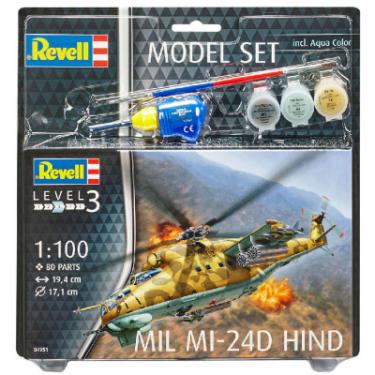 Сборная модель Revell Ударный вертолет Ми-24 уровень 3, 1:100 Фото 1
