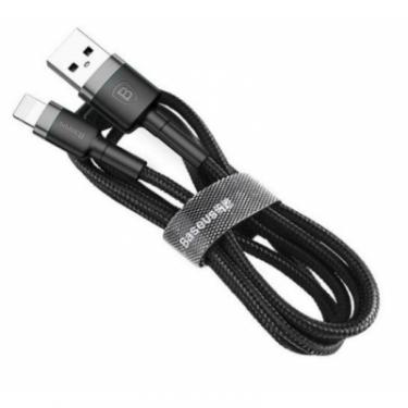 Дата кабель Baseus USB 2.0 AM to Lightning 0.5m Cafule 2.4A grey+blac Фото