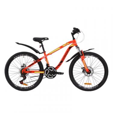 Велосипед Discovery 24" FLINT AM DD рама-13" St 2020 красно-черный с с Фото