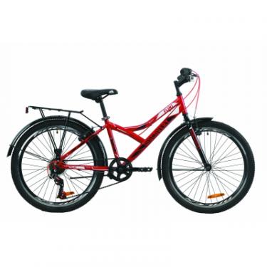 Велосипед Discovery 24" FLINT Vbr рама-14" St 2020 красно-черный с баг Фото