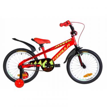Детский велосипед Formula 18" WILD рама-9" St 2020 красно-черный с салатовым Фото