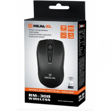 Мышка REAL-EL RM-308 Wireless Black Фото 9