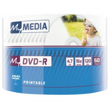 Диск DVD MyMedia DVD-R 4.7GB 16X Wrap Printable 50шт Фото 2