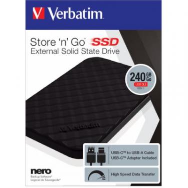 Накопитель SSD Verbatim USB 3.2 240GB Фото 4