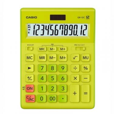 Калькулятор Casio GR-12C-GN-W-EP зелено-жовтий Фото