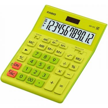 Калькулятор Casio GR-12C-GN-W-EP зелено-жовтий Фото 1