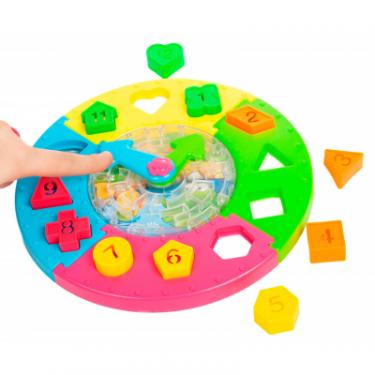 Развивающая игрушка BeBeLino Часы-пазл с лабиринтом и сортером Фото 3