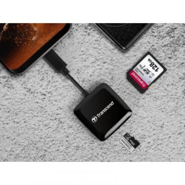 Считыватель флеш-карт Transcend USB 3.2 Gen 1 Type-C SD/microSD Black Фото 3