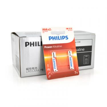 Батарейка Philips AAA Alkaline 1.5V LR03, 2pcs/card Фото