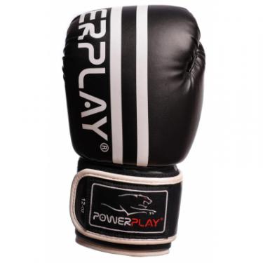 Боксерские перчатки PowerPlay 3010 16oz Black/White Фото 3