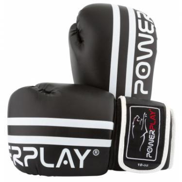 Боксерские перчатки PowerPlay 3010 16oz Black/White Фото 6