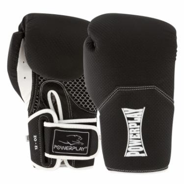 Боксерские перчатки PowerPlay 3011 16oz Black/White Фото