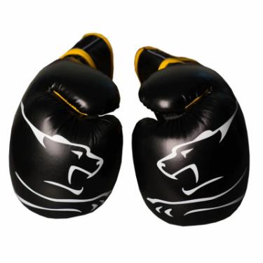 Боксерские перчатки PowerPlay 3018 12oz Black/Yellow Фото 1