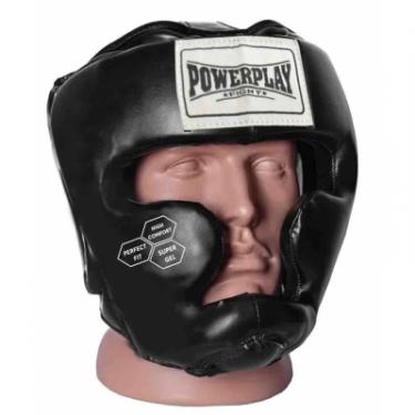 Боксерский шлем PowerPlay 3043 M Black Фото 1