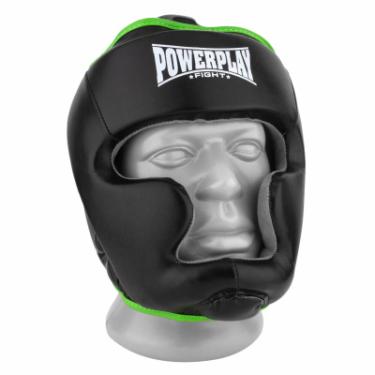 Боксерский шлем PowerPlay 3068 M Black/Green Фото 1