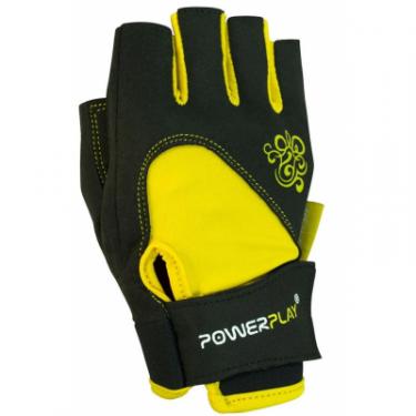 Перчатки для фитнеса PowerPlay 1728D XS Black/Yellow Фото 1