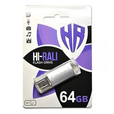 USB флеш накопитель Hi-Rali 64GB Rocket Series Silver USB 2.0 Фото