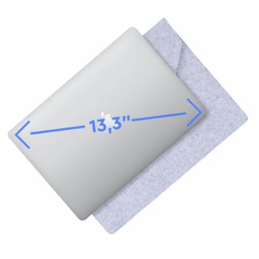 Чехол для ноутбука AirOn 13,3" Premium Grey Фото 2