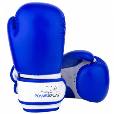 Боксерские перчатки PowerPlay 3004 JR 6oz Blue/White Фото