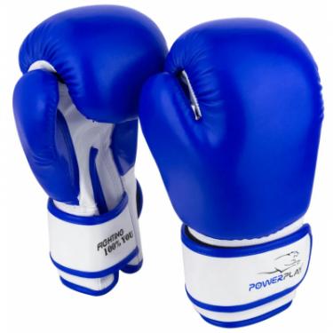 Боксерские перчатки PowerPlay 3004 JR 6oz Blue/White Фото 4