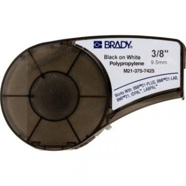 Лента для принтера этикеток Brady для лабораторий полипропилен, 9.53mm/6.4m, Черный Фото