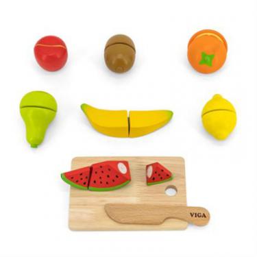 Игровой набор Viga Toys Нарезанные фрукты из дерева Фото 2