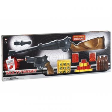 Игрушечное оружие Edison Giоcatolli ружьё и пистолет Multitarget набор с мишенями и пу Фото