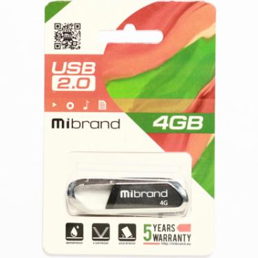 USB флеш накопитель Mibrand 4GB Aligator Grey USB 2.0 Фото 1