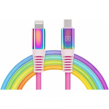 Дата кабель REAL-EL USB-C to Lightning 1.0m MFI Rainbow Фото