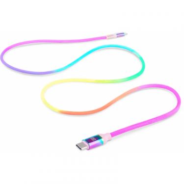 Дата кабель REAL-EL USB-C to Lightning 1.0m MFI Rainbow Фото 1