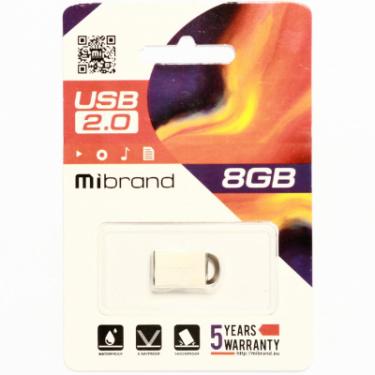 USB флеш накопитель Mibrand 8GB lynx Silver USB 2.0 Фото 1