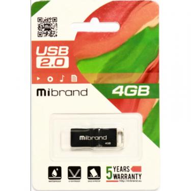USB флеш накопитель Mibrand 4GB Сhameleon Black USB 2.0 Фото 1