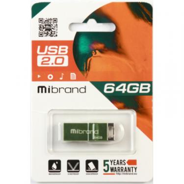 USB флеш накопитель Mibrand 64GB Сhameleon Light Green USB 2.0 Фото 1