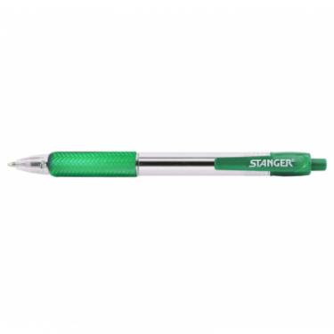 Ручка шариковая Stanger автоматическая 1,0 мм, с грипом, зеленая Фото